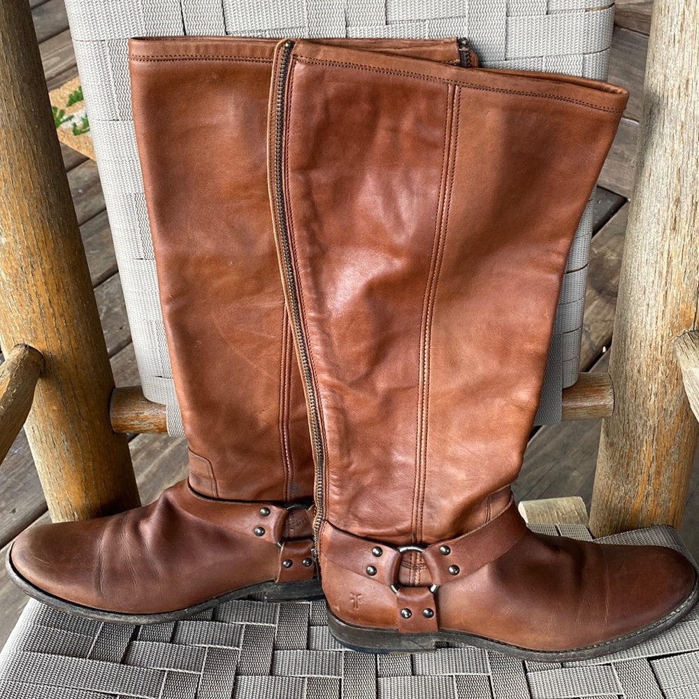 Frye Phillip Harness Wide Calf Boots